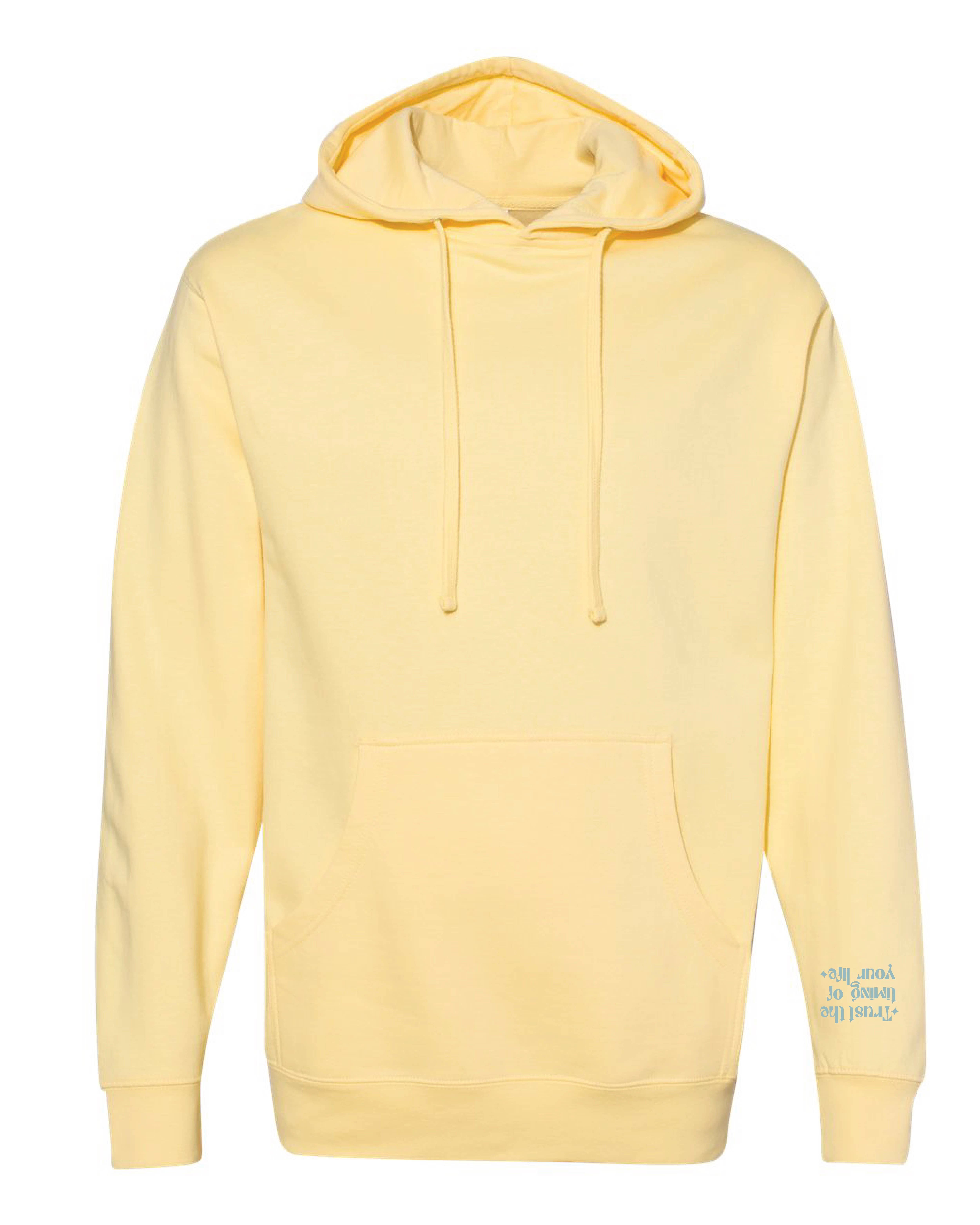 Rad Vibes Only - Wholesale Hoodie - Dames - Good Things Take Time Hoodie Geel sweatshirt met mouwen Words1