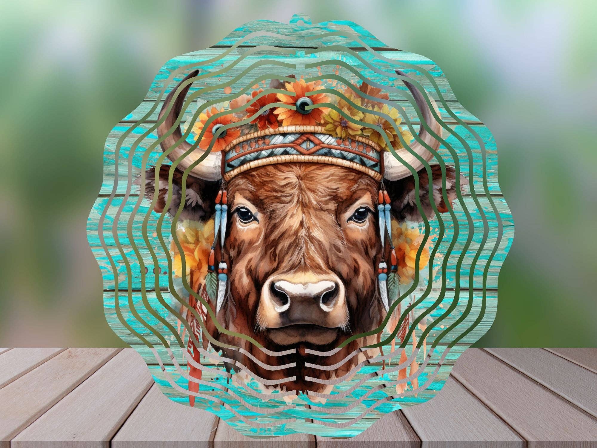 Cedar Hill Country Market - Wholesale Wind Spinner - Garden Western Farm Themed Wind Spinners  - 10 Inch5