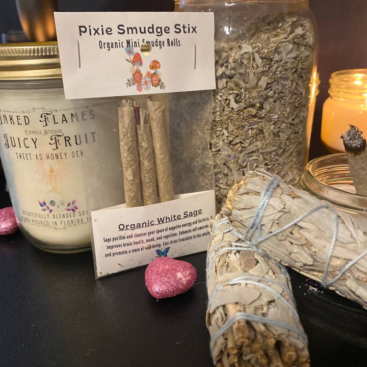 White Sage Incense Stix - Pixie Sage Stix for wholesale by Inked Flames Candle Studio