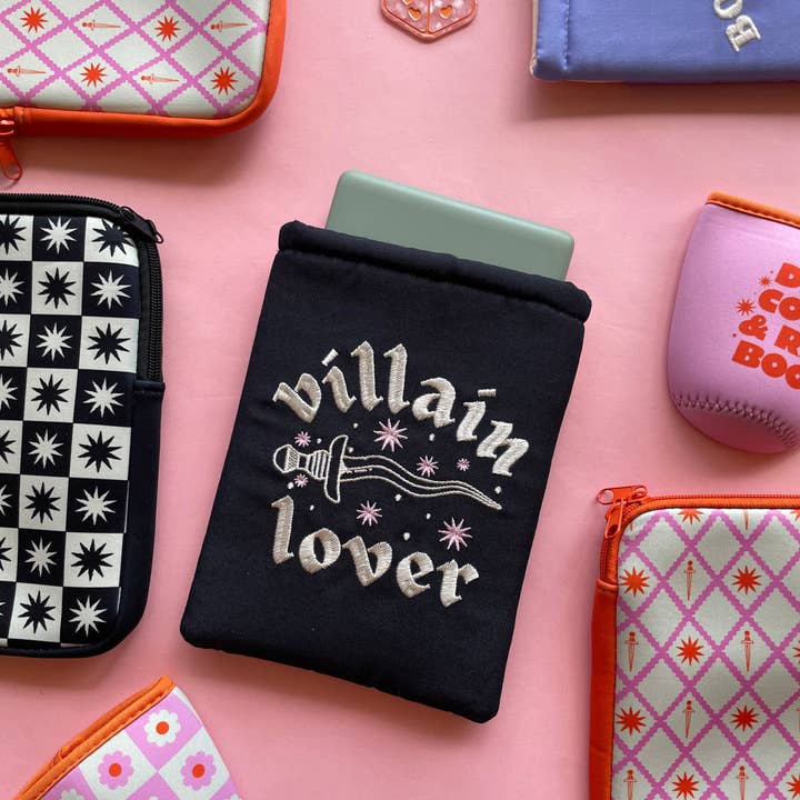Jollie Ollie Designs - Wholesale Book Cover - Villain Lover Embroidered Book Sleeve & Kindle Sleeve