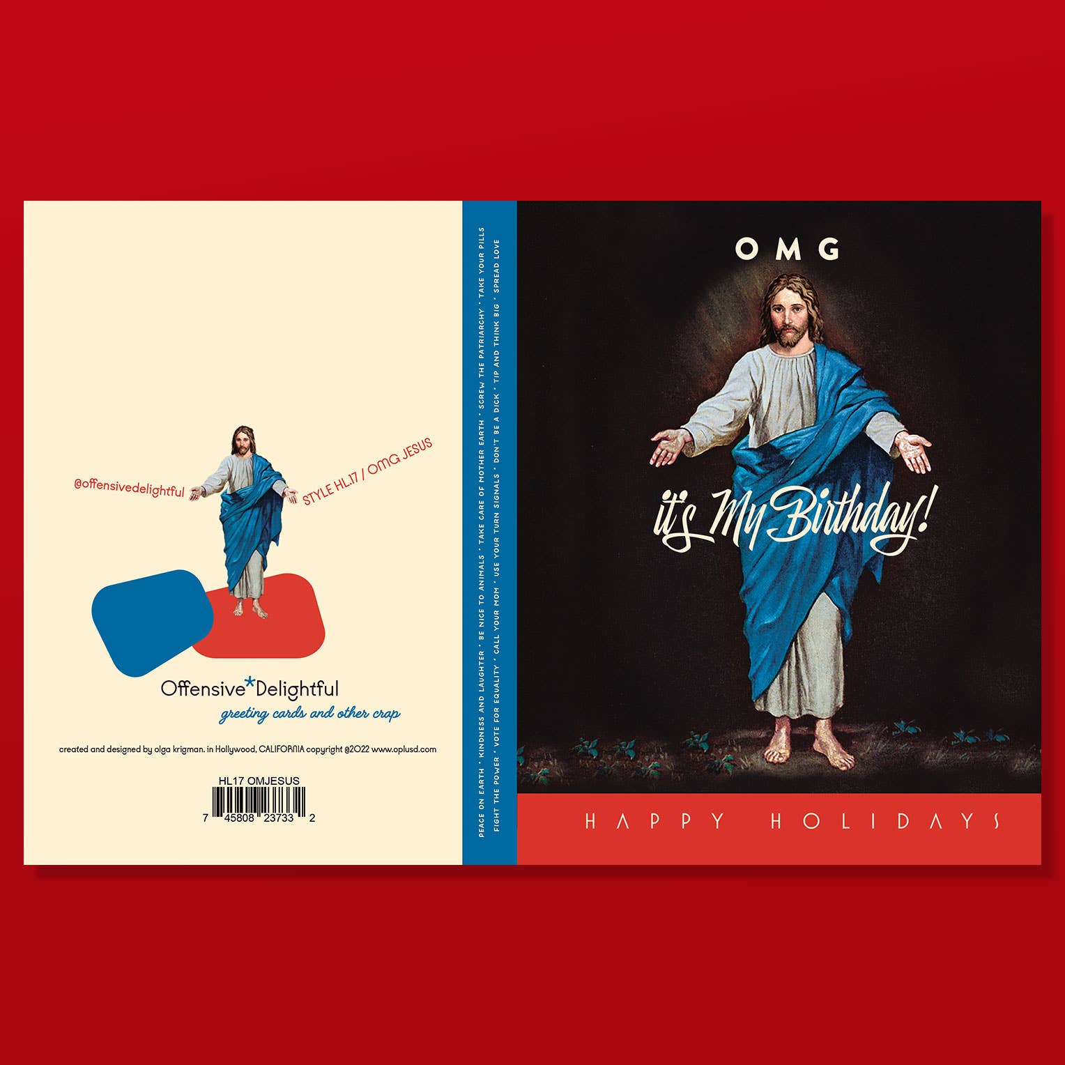 offensivedelightful - Wholesale Christmas Card - OMG JESUS christmas card1