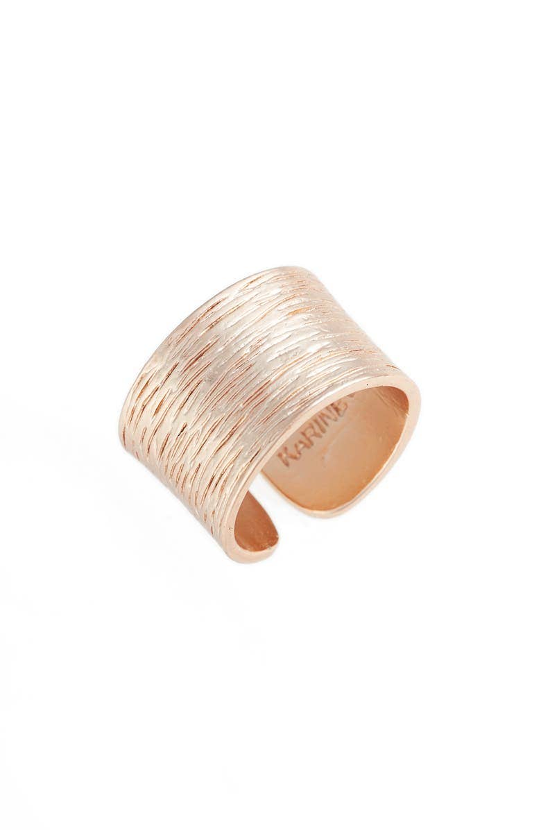 KARINE SULTAN - Wholesale Band/Stacked Ring - Elegant Brushed Finish Ring for Modern Style6
