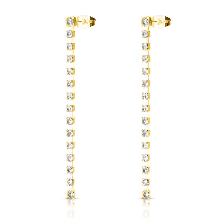 LÅNGT HÄNGE KRISTALLER GULDBELAGD för wholesale av Destellos Mediterranean Jewels