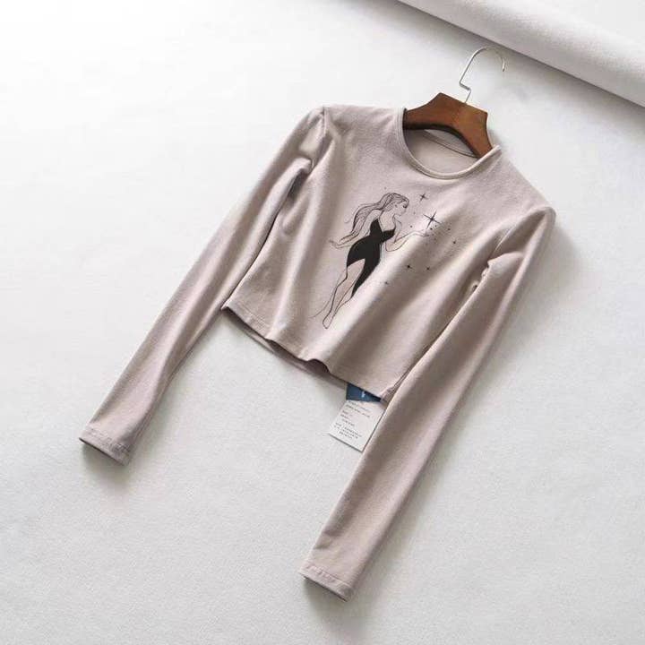 Chemise Embrace Your Inner Goddess (taupe) pour la vente par Outtergoddess