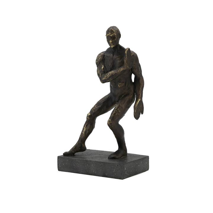 Rustic Dark Bronze Pushing Men Bookends for wholesale on Faire