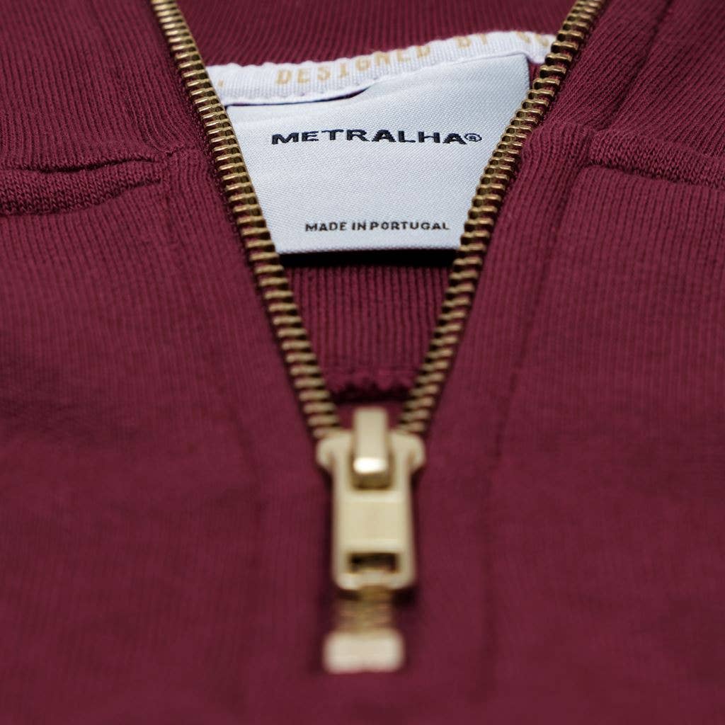 Metralha Worldwide - Vente Sweat-shirt – unisexe - PULL À FERMETURE ÉCLAIR 1/4 METRALHA WORLDWIDE (bordeaux)3