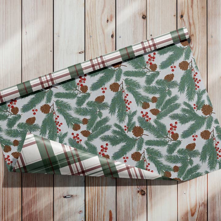 Lençol Dupla Face - Pinho Joyful & Jolly Tartan por atacado de Winsome Parcel