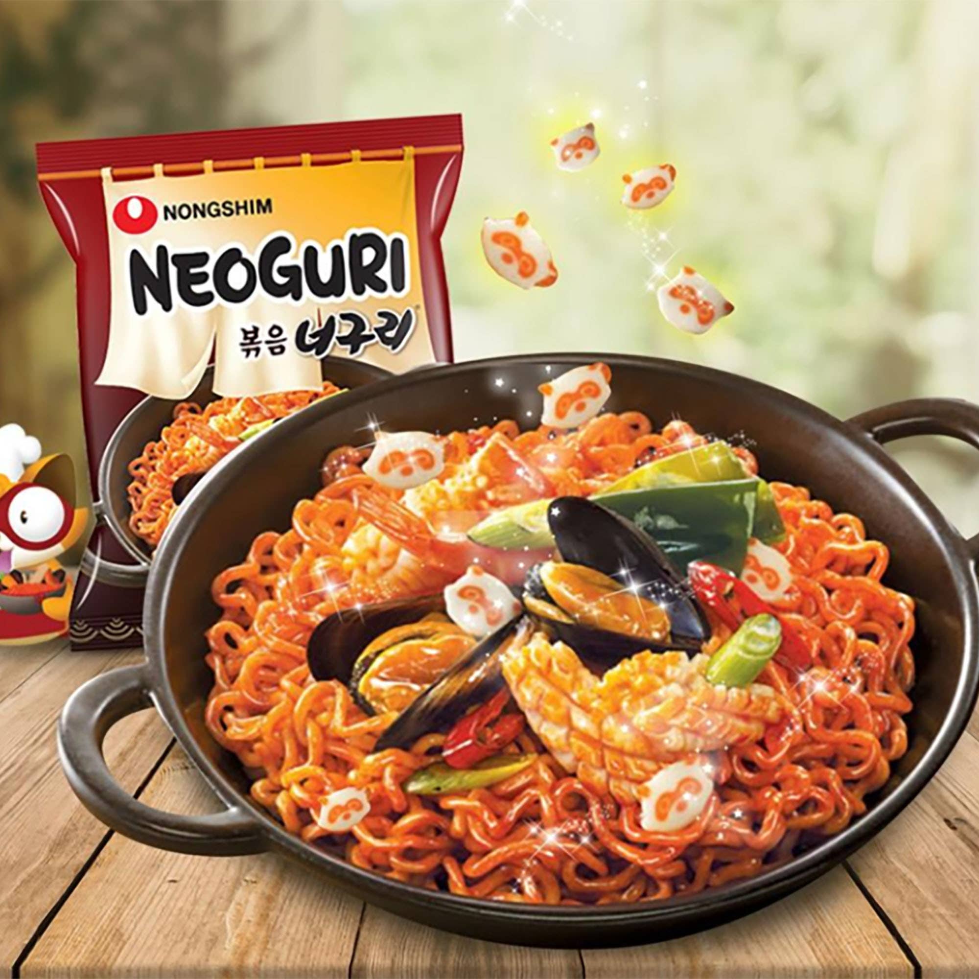 K Moitves Foods - Vente Ramen - Nongshim Nouilles sautées Neoguri - 137 g (4x8, 32 paquets)4