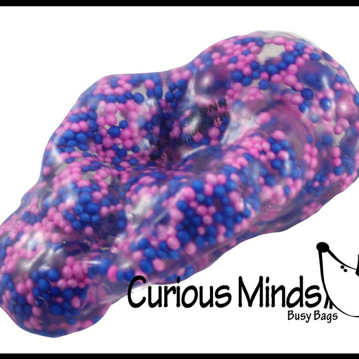 Curious Minds Toys – Brinquedo de espuma - Crianças e bebés por atacado – Confetti 1- 2" Confetti Bola de Stress Moldável - Squishy Gooey S8