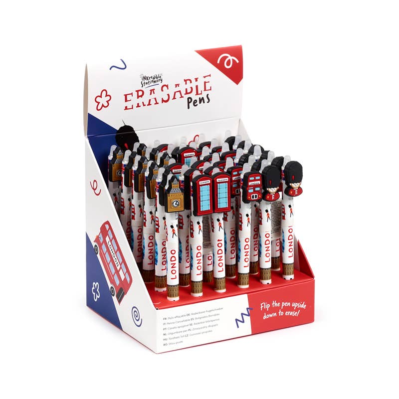 Puckator Ltd – wholesale Pen – Inkredible Erasable Pen with PVC London Souvenir Topper0