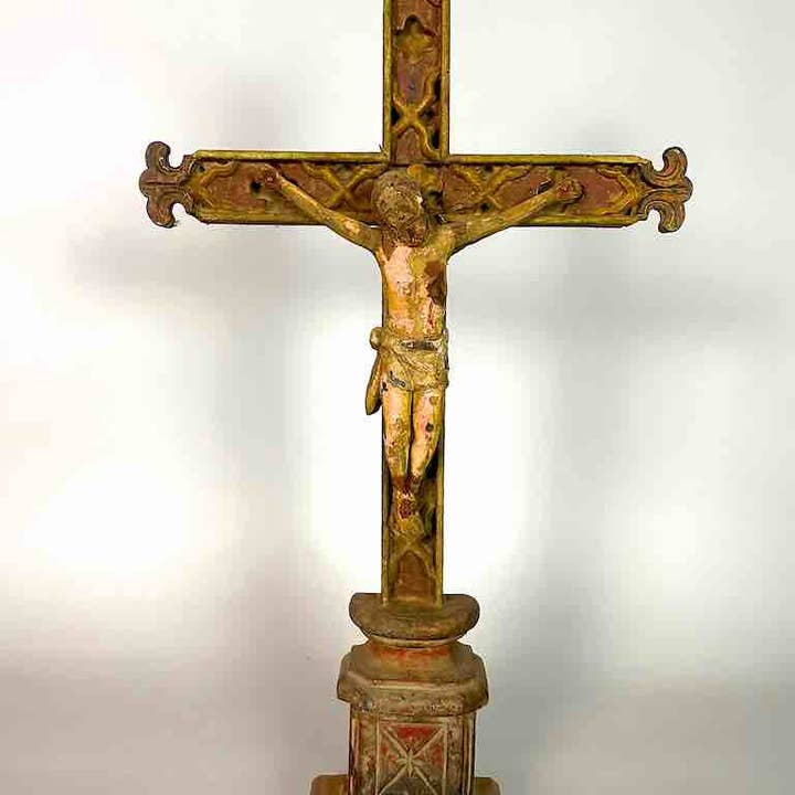 Crucifixo católico franco-vietnamita antigo por atacado de The Niger Bend