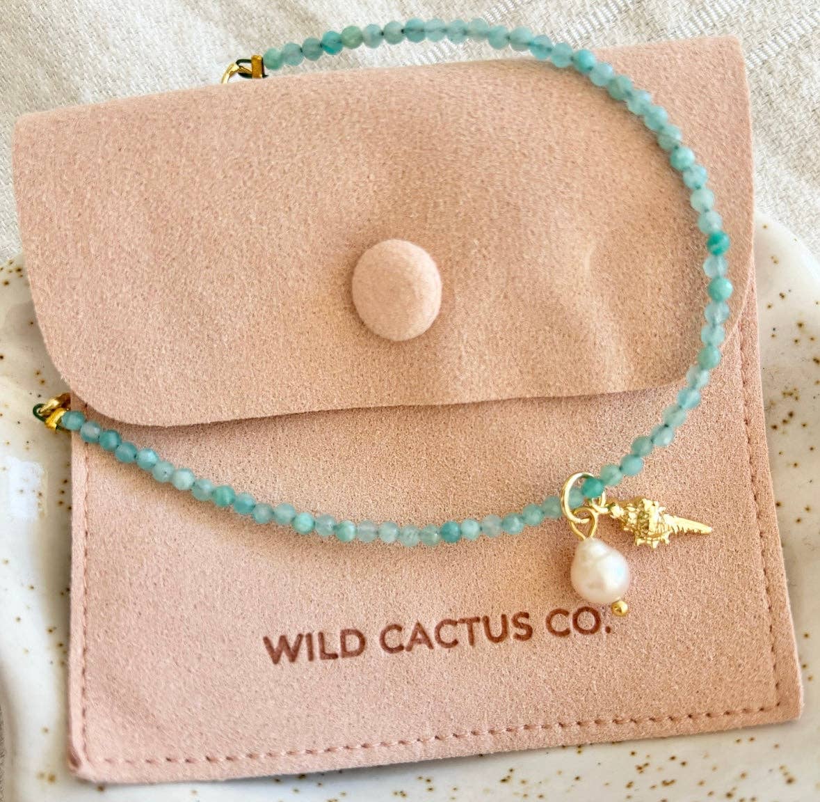 Wild Cactus Co. - Wholesale Charm/Dangle Bracelet - CORAL BAY BRACELET [AMAZONITE]1