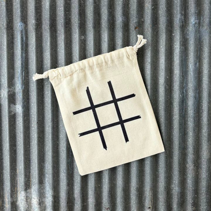Sage & Soil – wholesale Board game – Travel Tic Tac Toe Game with Canvas Bag