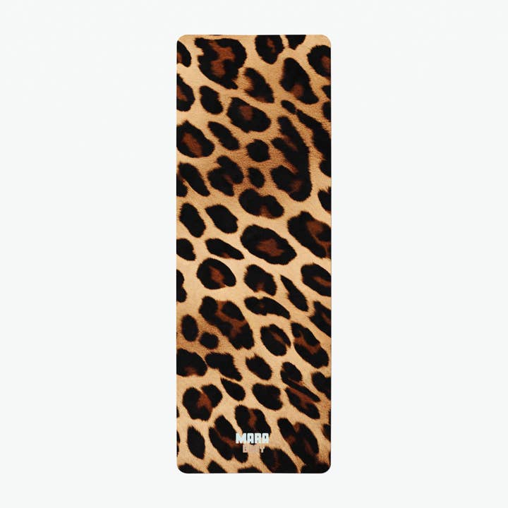 Vegan suède yogamat luipaardprint milieuvriendelijke antislipmat voor wholesale door MARA BODY - Yoga Mats, Pilates Reformer Mats & Yoga Towels