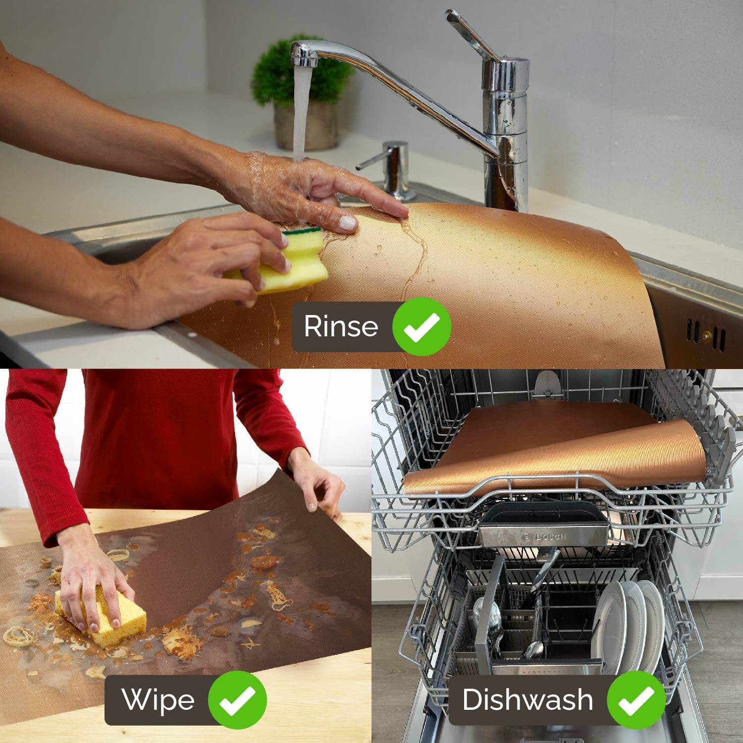 Cooks Innovations – Engroshandel Bageplade/-måtte – kobber Non Stick Ovn Liner7