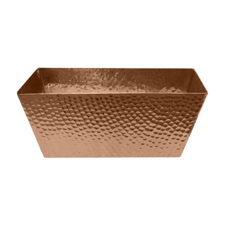 Cesto da bagno grande martellato in rame per la vendita all'ingrosso da parte di nu steel