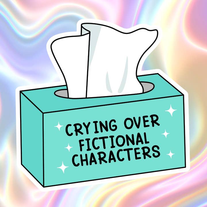 Crying Over Fictional Characters – Vinyl Sticker for wholesale by Ash Aesthetics Co