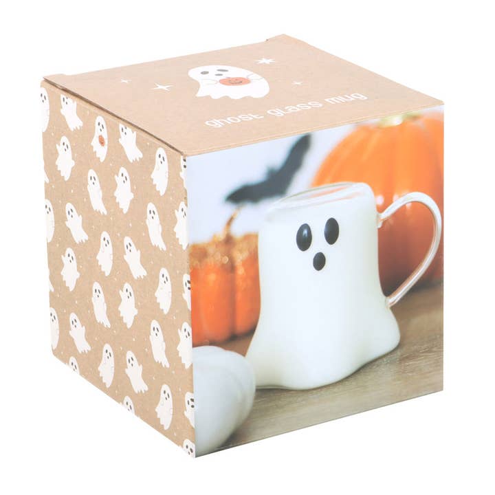Something Different Wholesale - Wholesale Coffee Mug - Ghost Shaped Glass Halloween Mug