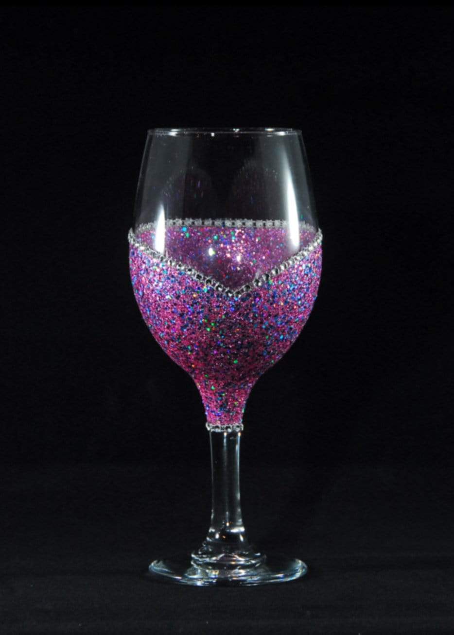WineyBitches.Co - Wholesale Wine Glass - Bride (Wedding Rings Design) – Handmade Bling Wine Glass (Wedding Party Collection)13