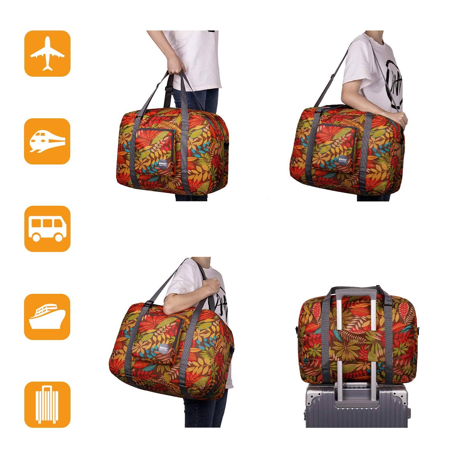 wandf - Wholesale Weekender Bag - Unisex - 40L Travel Duffel Bag Nylon Carry on Weekender Overnight11