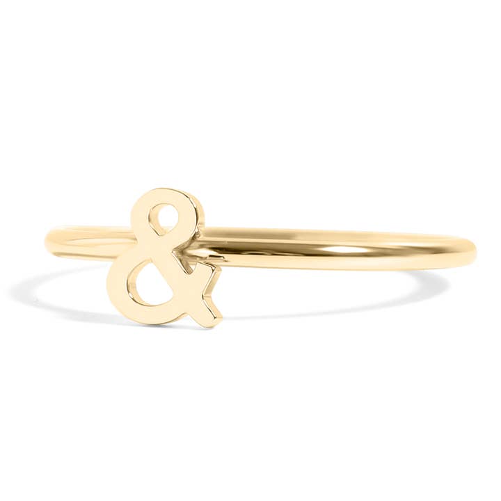 WJW - Wholesale Band/Stacked Ring - 18k Gold PVD Coated Stainless Steel Symbol Stacking Rings