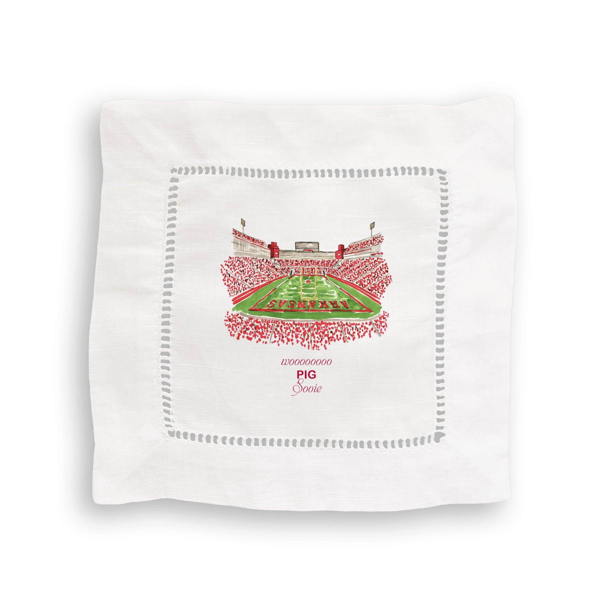 French Graffiti - Wholesale Tea Towel - Fayetteville, Arkansas Stadium with Quote4