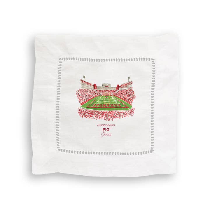 French Graffiti - Wholesale Tea Towel - Fayetteville, Arkansas Stadium with Quote4