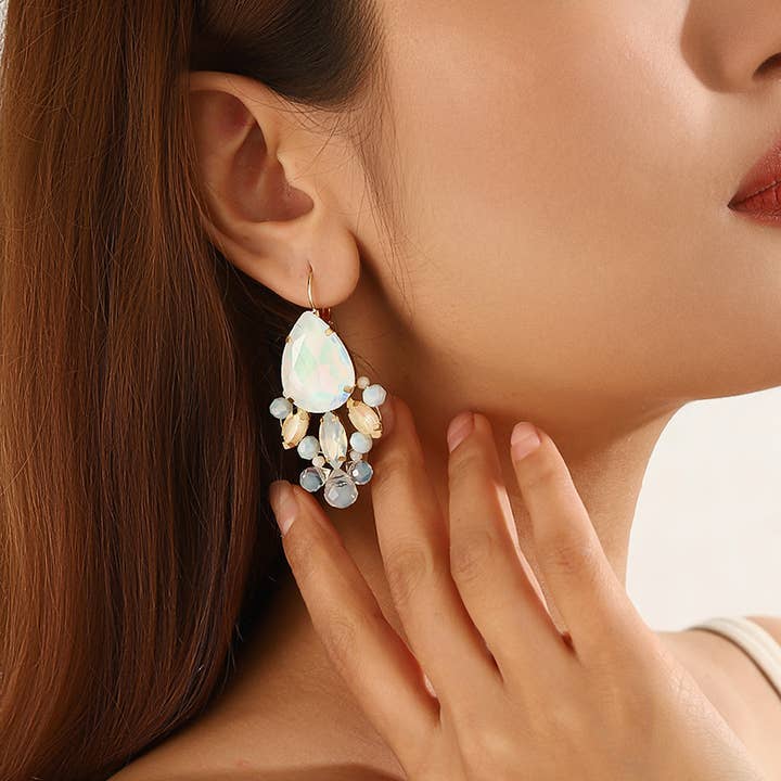 XL droppformade örhängen – 26PEBOL005 för wholesale av Blossom bijoux