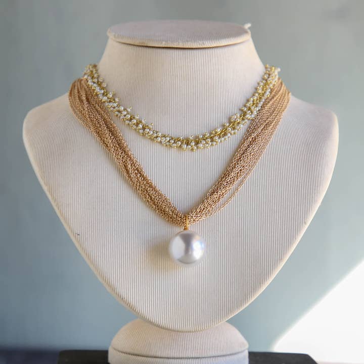 Catherine Page Jewelry - Wholesale Pendant/Charm Necklace - Halo Pearl Pendant Necklace2