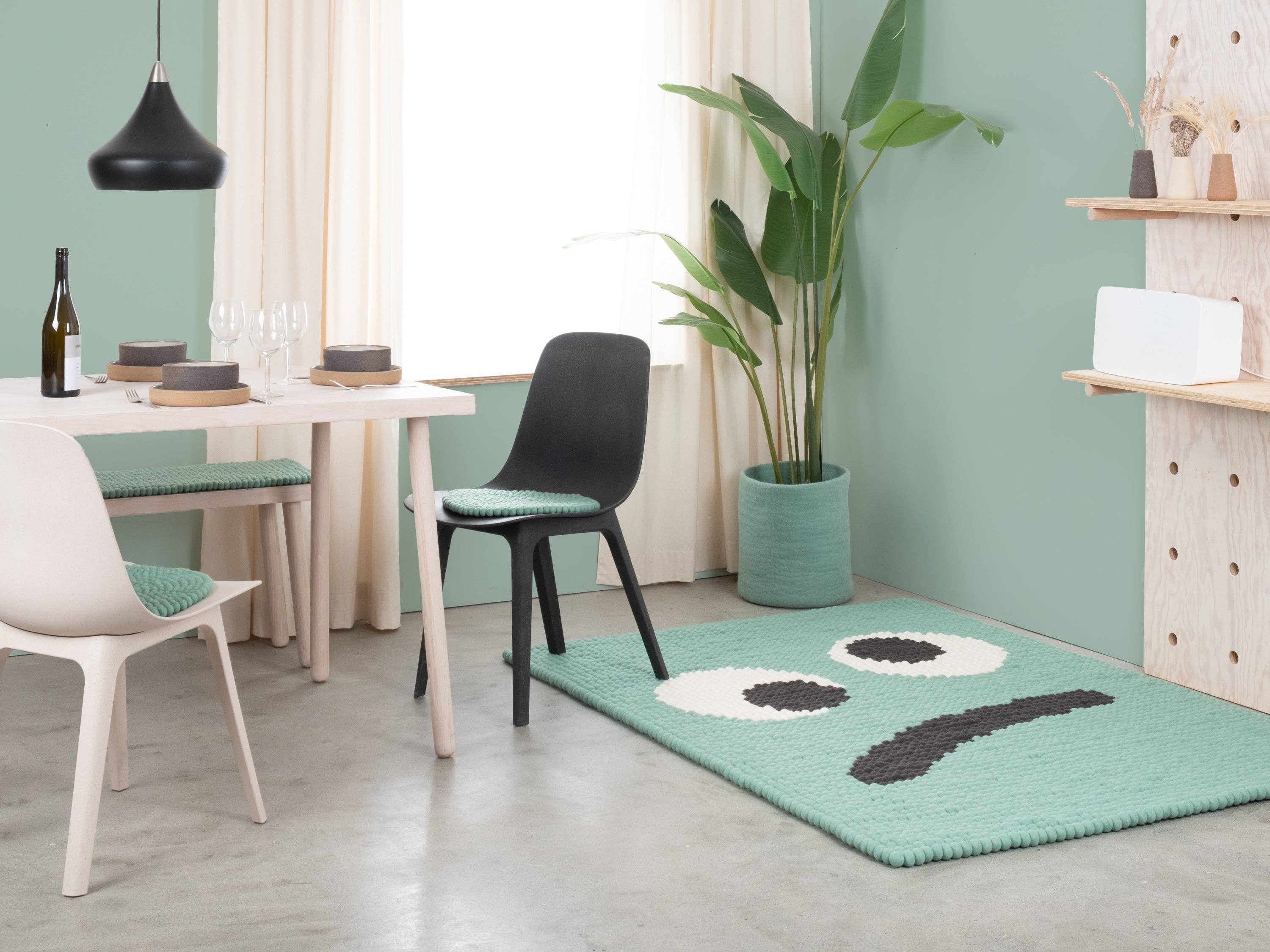 myfelt - Wholesale Area Rug - Kids & Baby - Heinz Felt Ball Rug Rectangular 100% Wool2