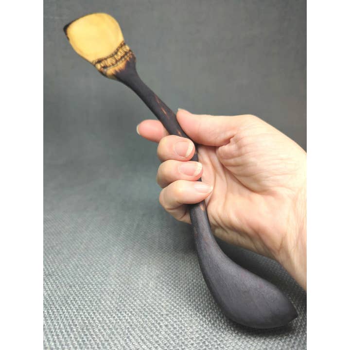Chaos Woods - Wholesale Kitchen Spoon - Witch Broom Spoon - Hand carved Poplar wood for cooking9