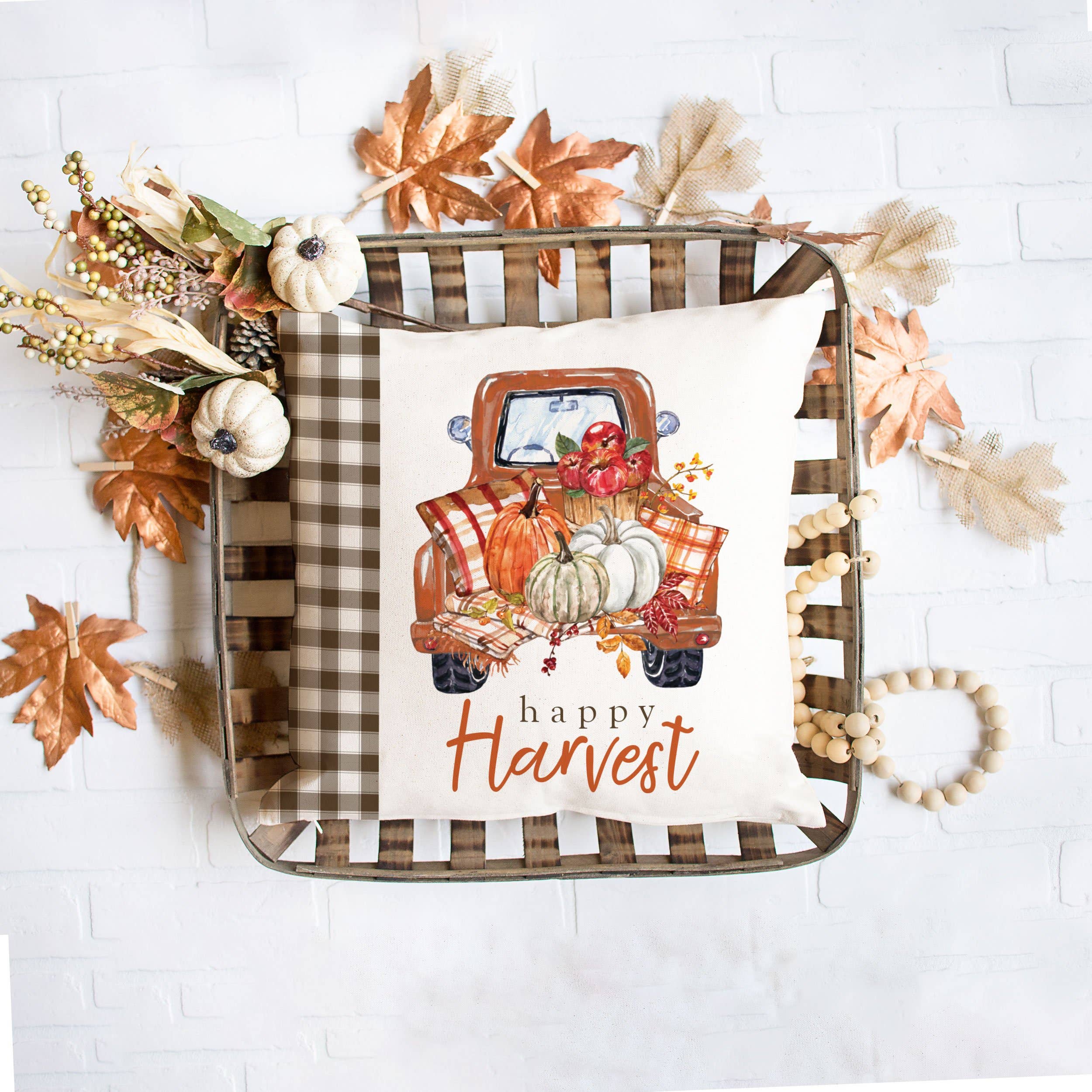 ZA Handmade Wholesale - Wholesale Throw Pillow Cover - Halloween pillowcase | fall rustic truck pillow cover fall0