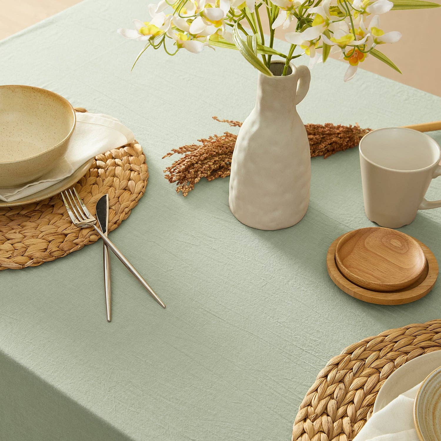 Monday Moose - Wholesale Tablecloth - Corcovado Tablecloth (Sage Green)4