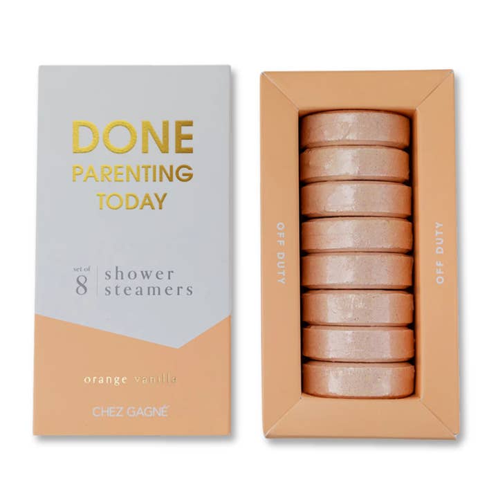 Chez Gagné - Vendita all'ingrosso Bombe/Compresse vaporizzanti da doccia - Done Parenting Today Shower Steamers - Arancia Vaniglia - Set di 8 Pastiglie