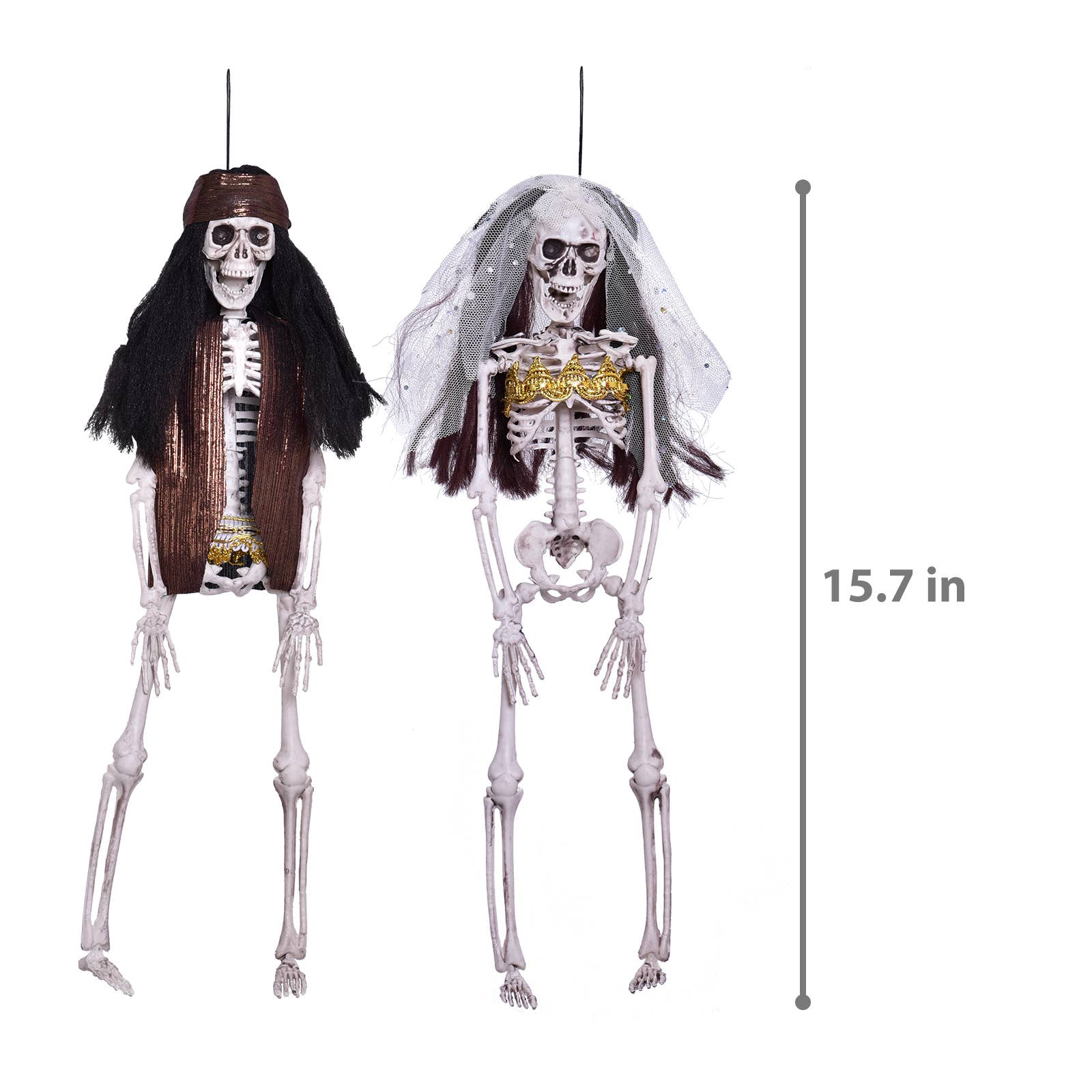 Wholesale 15.7'' Halloween Ghost Bride and groom Skeleton Deco