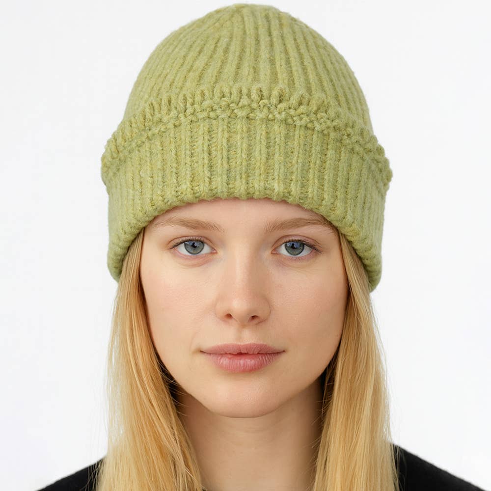 Sensibling Corp. - Wholesale Beanie - Women's - Chunky Ribbed Knit Loop Trim Winter Beanie Hat5