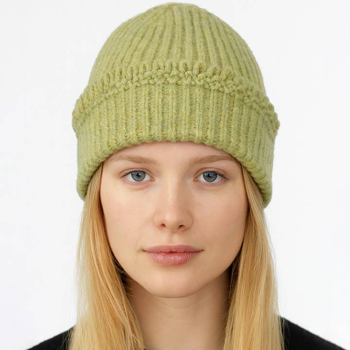 Sensibling Corp. - Wholesale Beanie - Women's - Chunky Ribbed Knit Loop Trim Winter Beanie Hat5