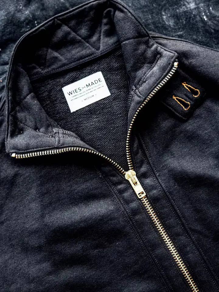 basalt Bodega Moto Zip | 14oz 100% Cotton French Terry for wholesale on Faire1
