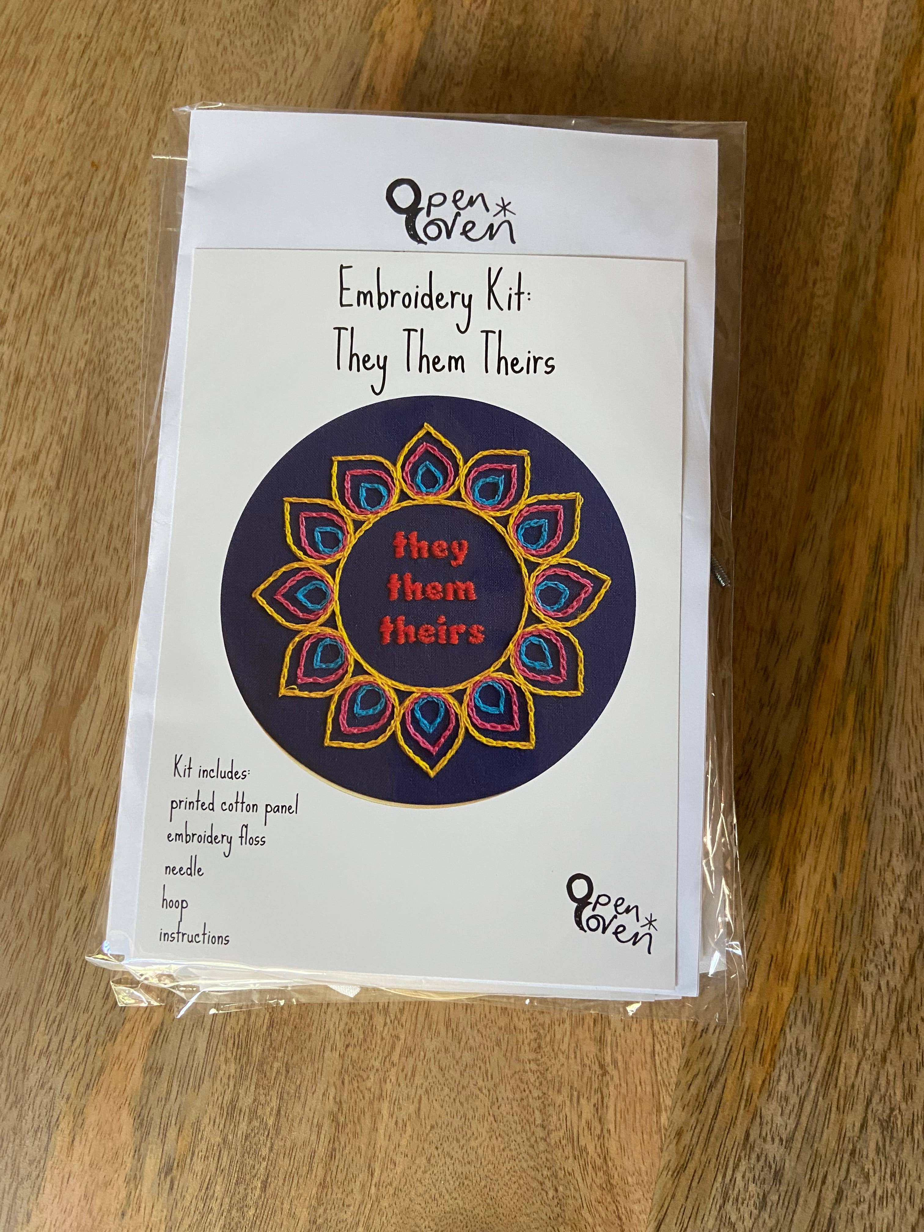 Open Coven - Wholesale Embroidery/Cross Stitch Supplies - They Them Theirs 5 Inch Embroidery Kit1