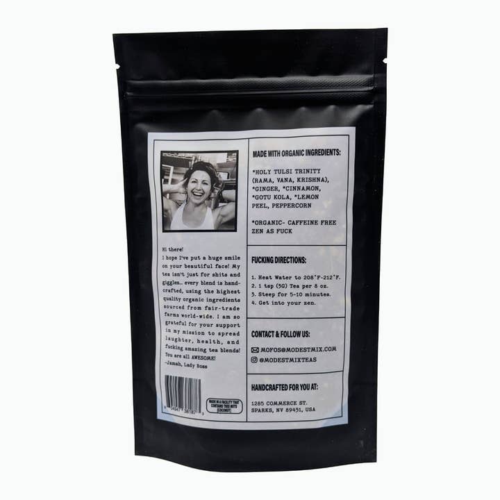 ModestMix Teas - Vendita all'ingrosso Tè sfusi - Zen As Fuck - Sacchetti da 2oz di foglie sfuse biologiche1