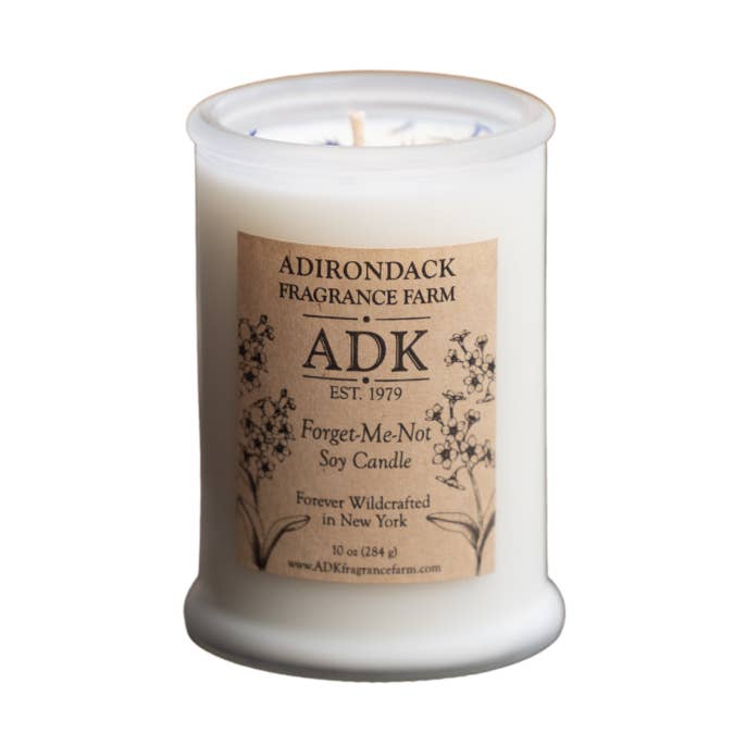 Forget Me Not Candle 4.5|10oz for wholesale by Adirondack Fragrance Flavor Farm