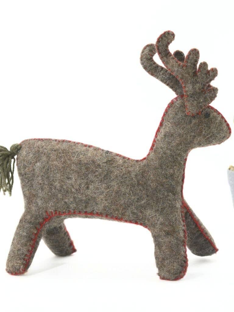 Woollyfelt - Wholesale Pet Toy Set - Dog - Felt Brown Deer Pet Toy | Set Of 100