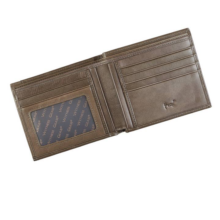 Christian Art Gifts - Wholesale Wallet - Men's - Wallet Leather Taupe John 3:161
