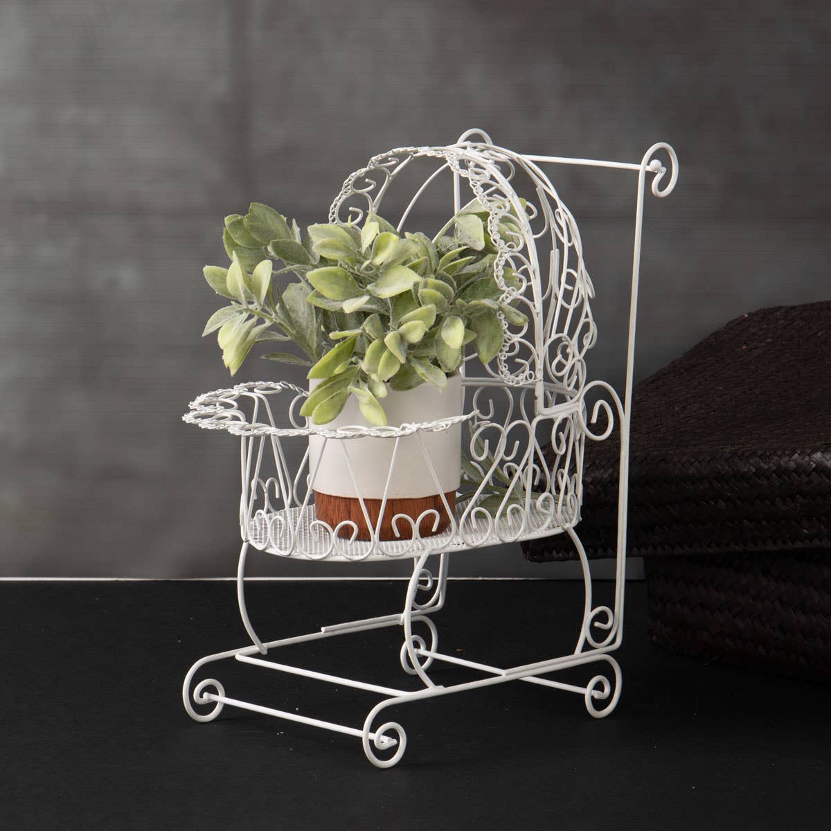 Willow Group - Wholesale Food Gift Basket - Baby Carriage Wire Metal for Gift or Decor3