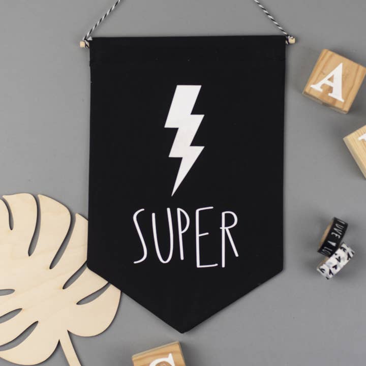 Super Banner with Lightning Bolt for wholesale by Bow and Arrow UK