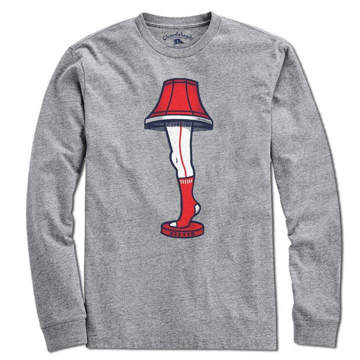 Gris Boston Holiday Leg Lámpara Camiseta de venta al por mayor en Faire