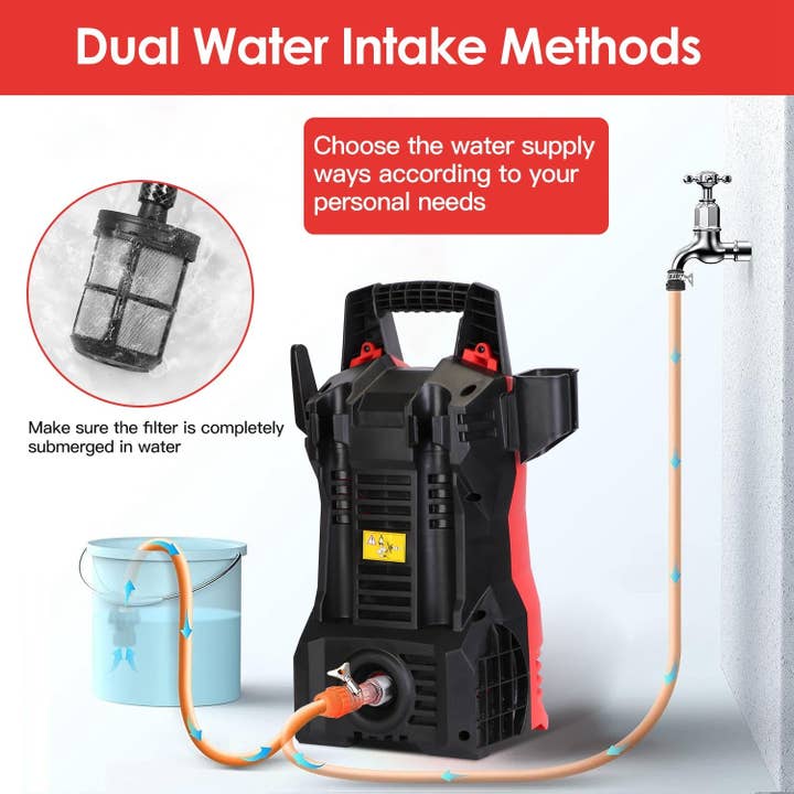 Hard Rock Health Stores - Wholesale Versiering/decoratie voor buiten - Elektrische hogedrukreiniger 3000PSI Max 2.6GPM Krachtige autowasmachine6