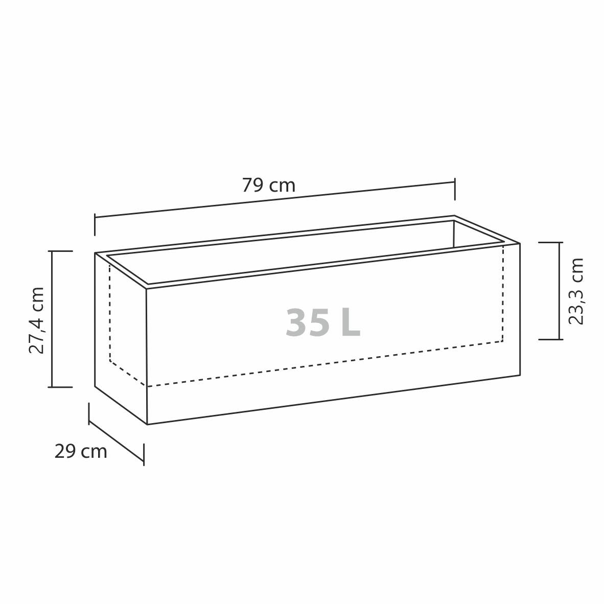 Scheurich - Vente Pot - Pot à fleurs et jardinière en plastique C-Cube High 2404