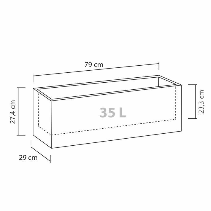 Scheurich - Vente Pot - Pot à fleurs et jardinière en plastique C-Cube High 2404