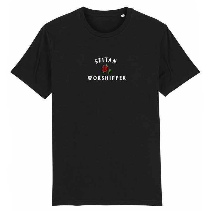 Oat Milk Club - Wholesale Screen Printed T-Shirt - Women's - Seitan Worshipper - Organic Cotton Tee9